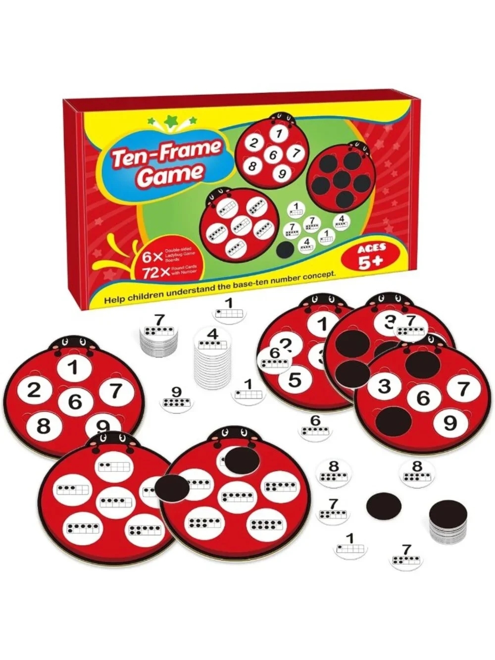 Engaging Math Games for Kids - Ten Frame Set, Addition & Subtraction Cards